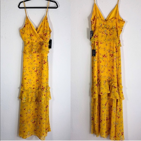 LULUS Sunshine Bouquet Yellow Floral Maxi … - Picture 7 of 12